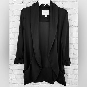 Carolina Belle Classic Black Blazer 3/4 Cuffed Sleeves